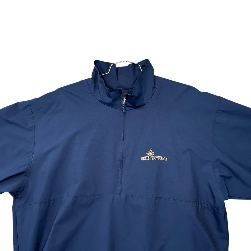 Zero‎ Restriction Windbreaker Men's Size XXL Blue Kelly Plantation Golf 1/2 Zip